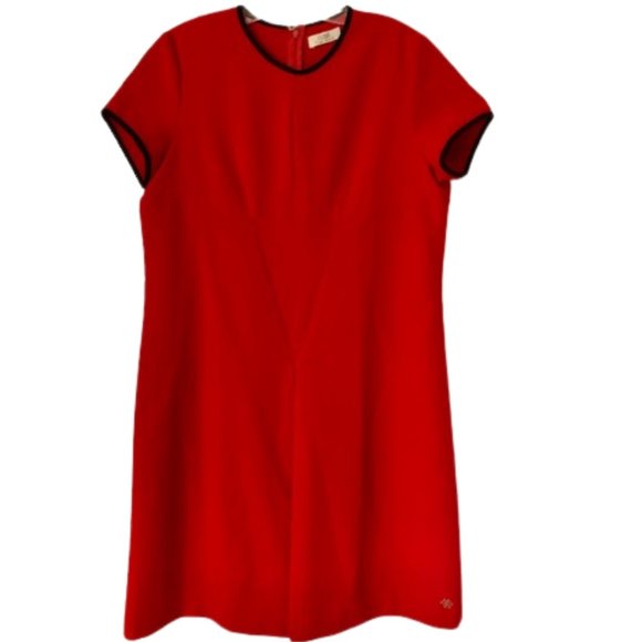 Cuplé (Spain) Cap Sleeved A-Line Day Dress - Red/Black - XL - Picture 1 of 10